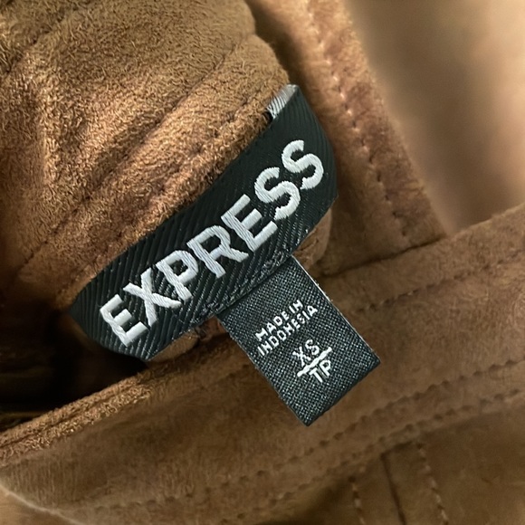 COPY - Express Brown Suede-like Skater dress - Picture 8 of 8